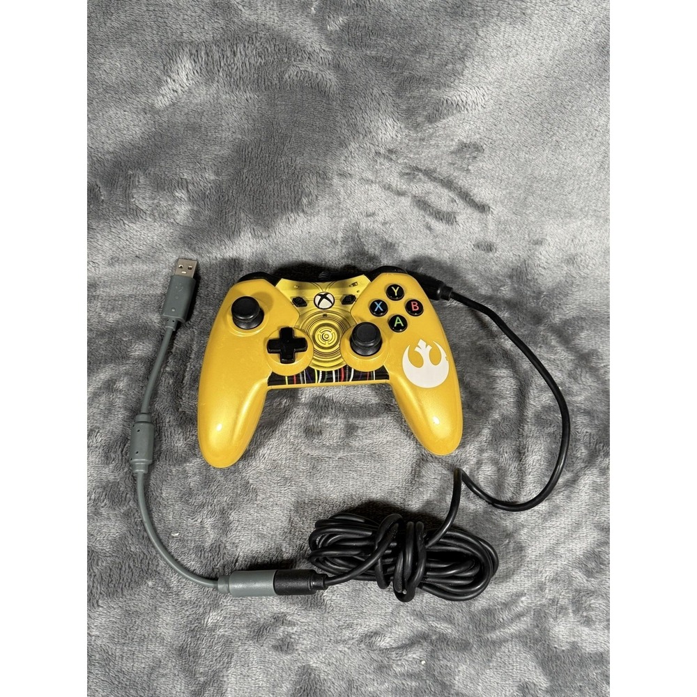 PowerA Xbox One Wired Controller Gold Star Wars Rebel Alliance USB Gamepad